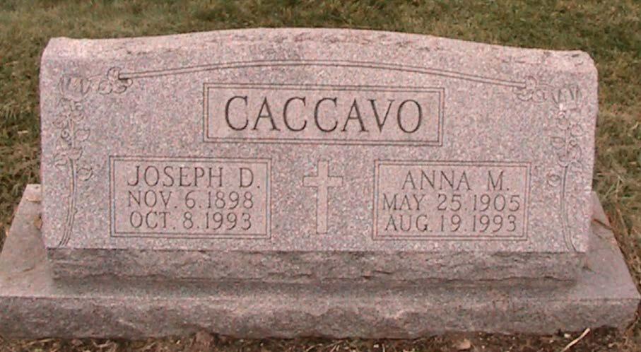 Caccavo (1925-?), M- Carmen Caccavo (1927-?), F-Grace Caccavo (1929-?) and M-Joseph H. Caccavo Jr. (1934-1939).