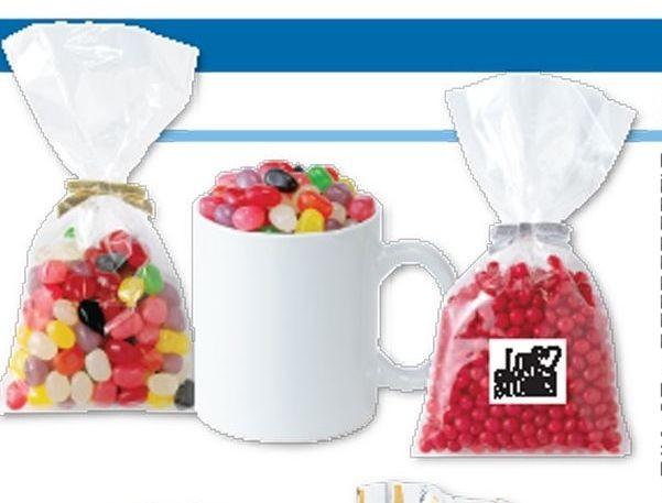 Mug Stuffer - Candy Corn Mug Stuffer, Poly Bag, Bow, Ribbon, 5 Oz.