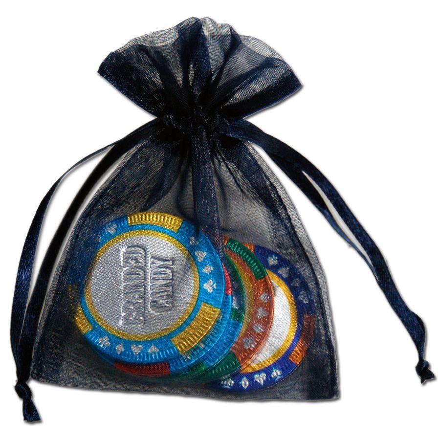 Custom Chocolate Casino Chip Bag (5pc.