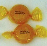 Deluxe Hard Candy (Butterscotch Buttons) Deluxe, Hard, Round, Cello Wrapper, Butterscotch Button Colors: Yellow Imprint Information: 5/8" DIAMETER, WRAPPER imprint area $0.37 $0.29 2 $0.