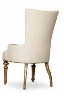 1/4H (53 x 65 x 115 cm) shown on page 4, 5 1595-75500-BRN Upholstered Host Chair Rubberwood and Hardwood Solids with Fabric and