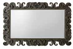 74W x 20D x 40H (188 x 51 x 102 cm) shown on page 21 1595-90006A-LTBK Mirror Poplar and Hardwood Solids and Mirror Beveled mirror.