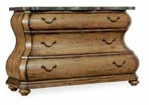 36W x 20D x 32H (91 x 51 x 81 cm) shown on page 14, 16, 22 1595-90017-BRN Bachelor s Chest Rubberwood and Hardwood Solids with Cathedral and Quartered Hickory Veneer, Cedar and Resin Three drawers,