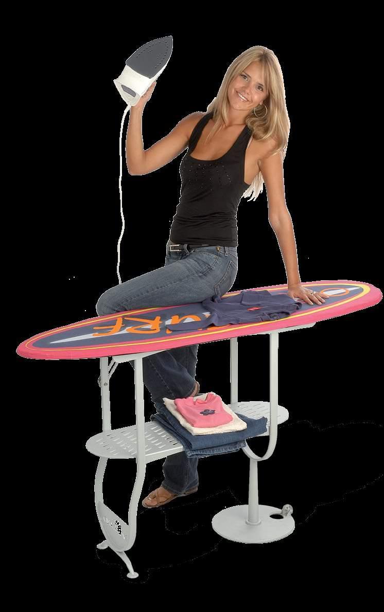SURF ironing board We like to consider it a real ironic board. It has features similar to the Cactus ones without sleeve board. A design item for people who loves riding on the crest of a wave!