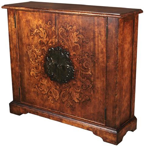 Milagros Chest Featuring a hand-painted, translucent antique floral design, the Milagros Chest showcases rich
