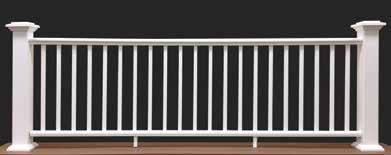 AZEK Premier Rail is also available in 10' sections in white and black.