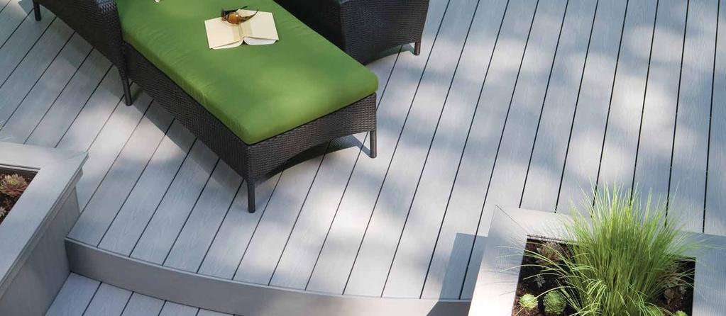 14 15 XLM Natural Collection Shown: AZEK Deck in RiverRock Mountain