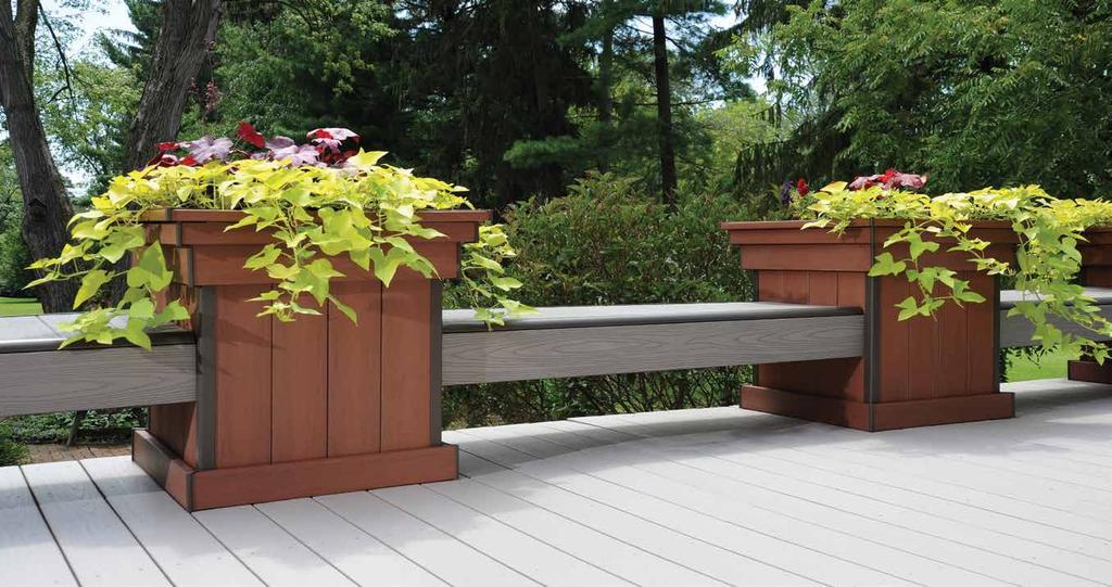 16 Hardware Finishes Titanium Bronze AZEK Bench & Planter Kit 17 What better way to embellish your AZEK Deck or Porch than with an accent piece that is not only aesthetically pleasing but highly