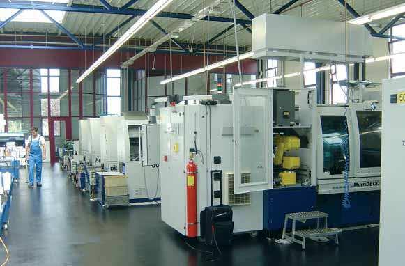 CNC single-spindle units stand in series and