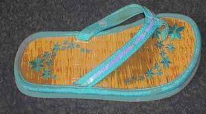 This sandal had a heel so is largest depth was measured to be 5cm.