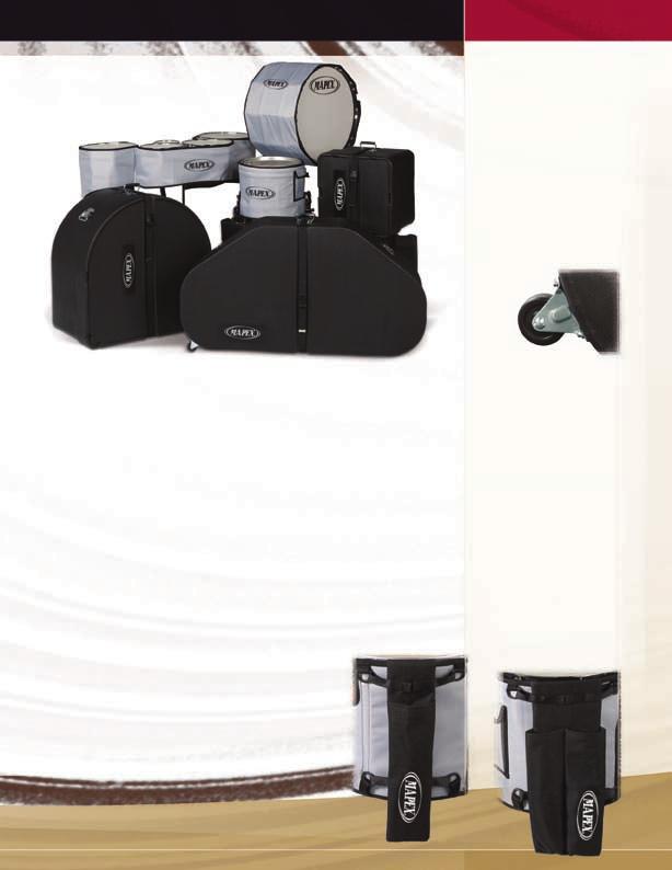 marching drum accessories Covers & Cases mc5l mc14s mc22 Mapex marching drum covers feature accessible pockets and D-rings for external mounting of stick bags.