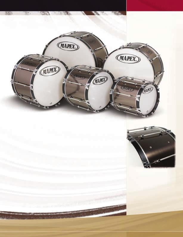 marching drums Marching Bass Drums qcb3016 qcb2615 qcb1414 qcb2214 qcb1814 s p e c i a L f e at u r e S Quantum bass drums feature precise tube lugs, rugged aluminum hoops and revolutionary