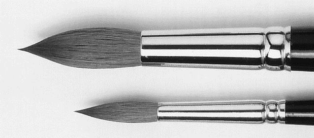 Basic Brush Shapes Round Round brushes are the original Renaissance painting brush shape.
