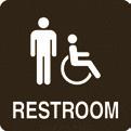 LTC Collection LTC Restroom Signs Raised text with Grade 2 Braille to comply with the ADA Standard