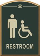 Contour Collection Contour Restroom Signs Raised symbols and text with Grade 2 Braille to comply with the ADA