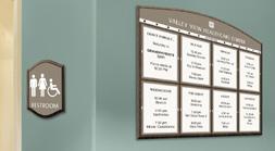 After Updating Menu & Activity boards has never been easier! TownSquare changeable insert signs feature panels with a magnetic backing.