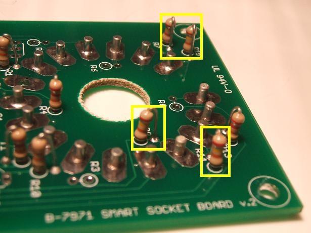 Although it is possible to install all resistors at one time before soldering them into place, it is