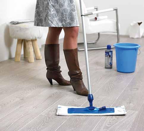 STEP 3 CLEANING Keep your floor in top condition CLEANING KIT QSCLEANINGKIT Contents: mop holder, washable microfiber mop, Quick Step Cleaning