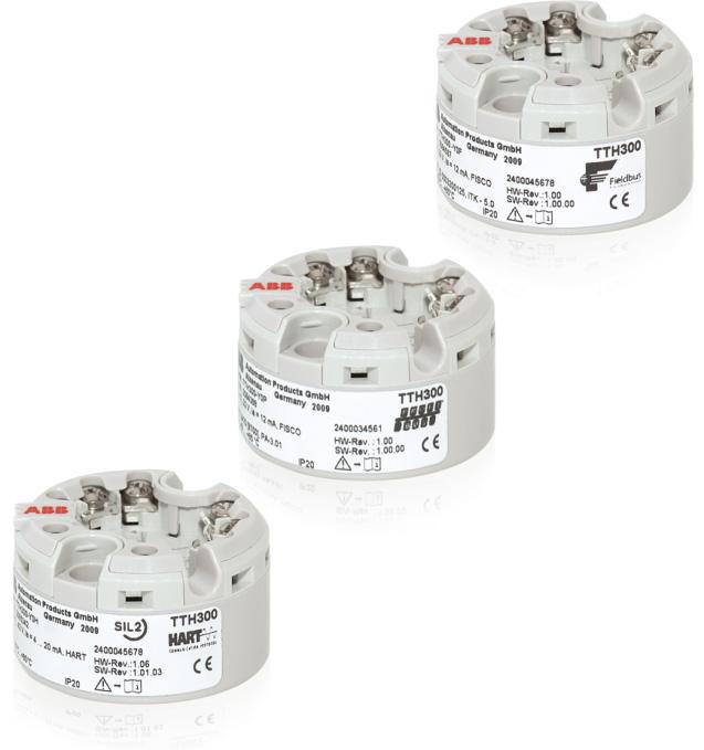 Change from one to two columns Data Sheet DS/TTH300-EN Rev. D TTH300 Head-mount temperature transmitter Temperature transmitter for all communication protocols. ABB common operating concept.