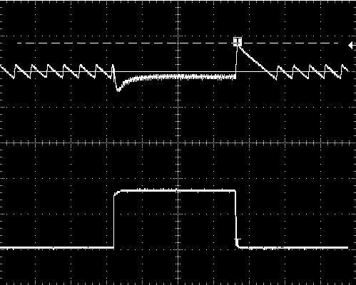 16: Load step transient response corresponding to a CCM-DCM transition, 0.05A-1.6A-0.05A Fig.