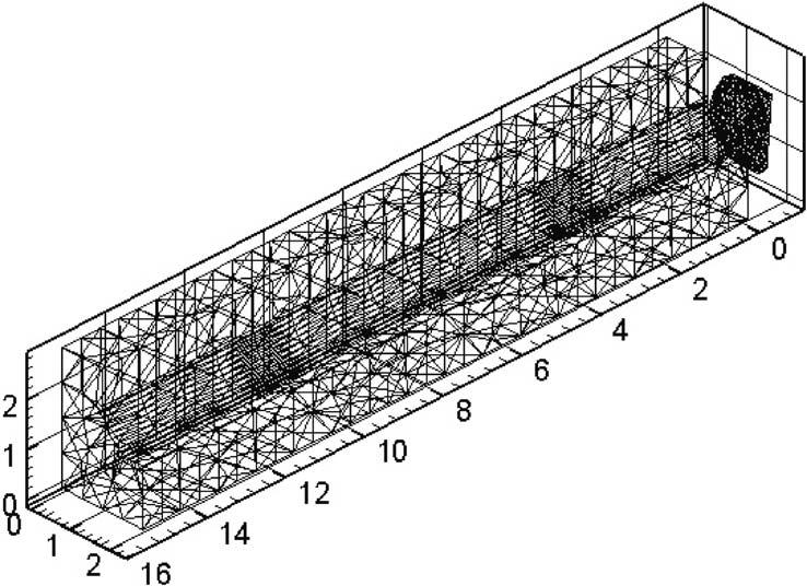 Fig. 2. Initial finite element mesh for 3D turning model (unit: mm) ity [25].