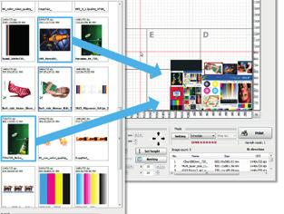 Patent applied for - Just drag an image from the work folder to the visualized flatbed on the monitor -