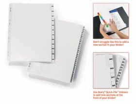 947-3219 Index Maker 5 Part Punched White Each 4.94 815-6717 Index Maker 5 Part Dividers Assorted Each 4.94 616-4477 Index maker 6 part White Each 4.