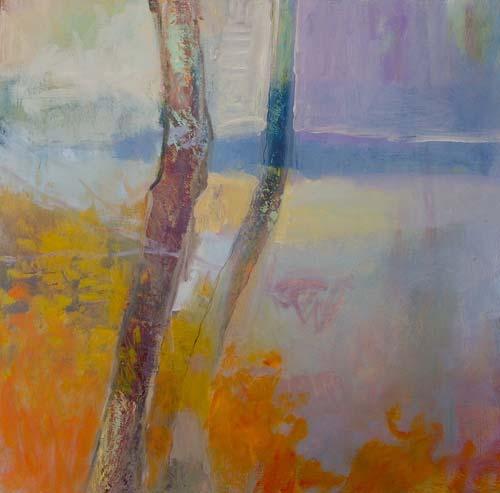 Heather Pilchard, Kettle Pond 2, oil on panel, 17" x 17"