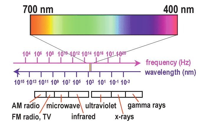 electromagnetic radiation in the visual