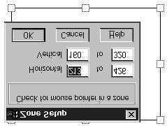 MOUSE EVENTS CLICKS IN ZONE The mouse pointer When you select the mouse option, you will be presented with another menu, like that below.