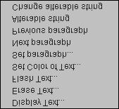 TEXT ACTIONS Text Object Actions In addition to the information here you can look for the examples on the CD ROM. Look for the directory minituts, then text, then actions.