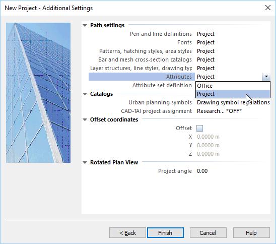 18 Creating the project Allplan 2018 Note: Organizing projects is described in detail in the help for Allplan and in the Architecture Tutorial.
