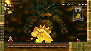 Page105 K I N G B O W S E R The King of the Koopas is easier if you have a fire flower, so grab one from the invisible block to the right of his door and try to make it to the battle with it.