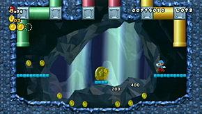 Quickly climb the new platforms to the coin before the timer runs out.