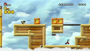 Hop in the balloon and ram into Jr. repeatedly to send him into the side of the level.