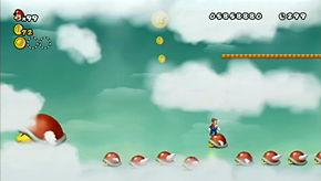 Star Coin 3 Take the very last beetle down to it, then use Yoshi's floating double-jump to