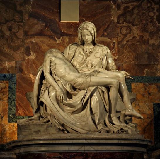 Artist: Michelangelo Pieta This was a special work of art even in the Renaissance because at the time, multifigured sculptures were rare.