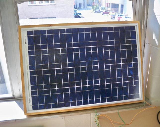 4 Photovoltaic Panel The photovoltaic panel used in this project is the BP350J in Figure 3. This panel can provide up to 50 watts of power. It has a nominal voltage of 12 V.