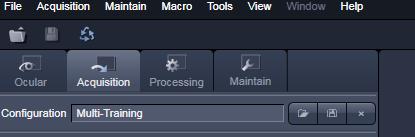 7. CONFIGURE THE BEAM PATH Click on the folder icon in the Acquisition tab in the same line as Configuration.