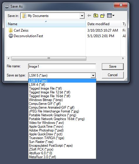 10. SAVING AN IMAGE Click on the Save or Save As button in the Image window or in the File toolbar of the Main menu. In the opened Save As window, select a file format.