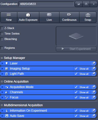 4. TURN ON THE LASERS From the Setup Manager submenu, click on the Laser menu.