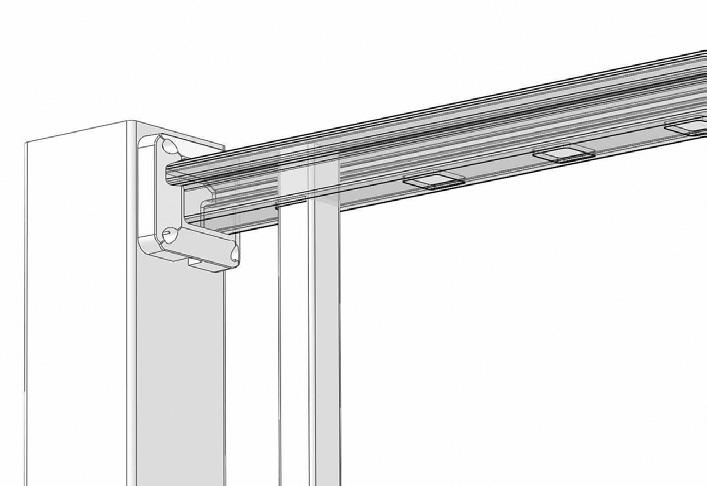 mounting brackets over the top rail.