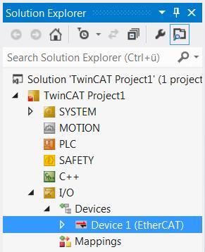 Select the devices to be automatically added to the TwinCAT project. As a minimum, select the device ending with (EtherCAT). Complete the selection with OK.