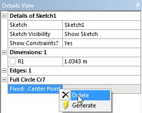 Sketch turns red when over-constraining dimension is applied.
