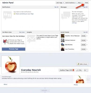 ADD A TIMELINE COVER: Now you are staring at your Facebook page Admin Panel and a