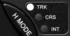H MODE and V MODE buttons The H MODE switch controls the selection of the TRK (track), CRS (course) and INT (intercept) modes. With GPS data present, the default mode during power up is TRK.