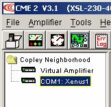 Xenus XSL User Guide Using CME 2 6.1.5: CAN Information and Status Bar The Main screen displays the basic CAN information shown below. The Address field shows the amplifier s present CAN address.