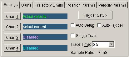Using CME 2 Xenus XSL User Guide 6.5.3: Scope Settings The settings accessible from the screen and tabs shown below affect the operation of the scope.