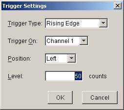 Xenus XSL User Guide Using CME 2 Trigger Setup Access the screen by clicking Trigger Setup ( ). The settings described below determine what triggers the start of a trace.