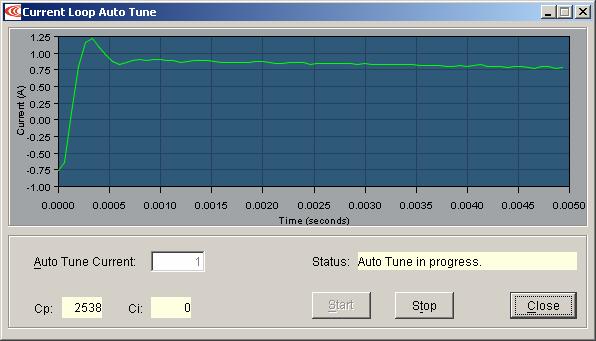 Using CME 2 Xenus XSL User Guide 6.9.2.6 Observe the auto tune process and results.